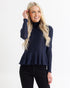 Peplum Turtleneck Top
