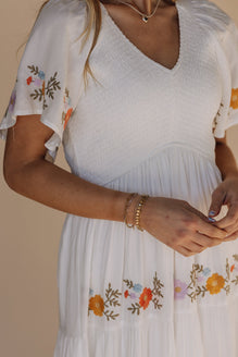 Sicily Embroidered Midi Dress