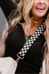 Lizzie Checkered Adjustable Bag Strap