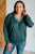 All Out Comfort V-Neck Pullover in Midnight Green