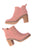 Bite Me Bootie in Blush Faux Suede