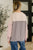 Dual Tones Cable Ribbed Knit Sweater