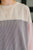 Dual Tones Cable Ribbed Knit Sweater