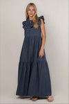 Mary Maxi Dress in Navy