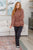 Make No Mistake Mock Neck Pullover in Cocoa