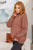 Make No Mistake Mock Neck Pullover in Cocoa