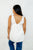 Let em' Breathe V-Neck Tank in Off White