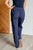 Lysa Satin Stripe Lounge Pants in Smoky Navy