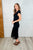 On the Town Lace Scoop Neck Dress in Black