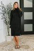 Personal Assistant Turtleneck Dress in Black