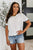 Pinkies Up Knit Top in White