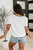Pinkies Up Knit Top in White