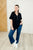 Plain and Sassy V-Neck Tee in Black