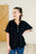 Plain and Sassy V-Neck Tee in Black