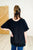Plain and Sassy V-Neck Tee in Black