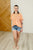 Plain and Sassy V-Neck Tee in Champagne Peach