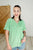 Plain and Sassy V-Neck Tee in Mint Green