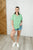 Plain and Sassy V-Neck Tee in Mint Green