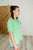 Plain and Sassy V-Neck Tee in Mint Green