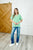 Plain and Sassy V-Neck Tee in Mint Green
