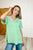 Plain and Sassy V-Neck Tee in Mint Green