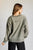 Quick Fix Mineral Wash Crew Neck Pullover in Army Green