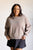 Quick Fix Mineral Wash Crew Neck Pullover in Mocha