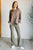 Quick Fix Mineral Wash Crew Neck Pullover in Mocha