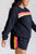 Retro Rainbow Shorts Set in Black