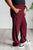 Runner's High Drawstring Joggers in Red Merlot