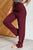 Runner's High Drawstring Joggers in Red Merlot