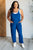 Totally Me Spaghetti Strap Jumpsuit in Light Navy