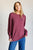 When the Sun Goes Down Mineral Wash Ribbed Knit Top in Wine