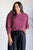 When the Sun Goes Down Mineral Wash Ribbed Knit Top in Wine