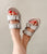 Intertwine Dual Woven Strap Slide in White