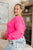 Back to Life V-Neck Sweater in Pink