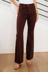 Sienna High Rise Control Top Flare Jeans in Espresso